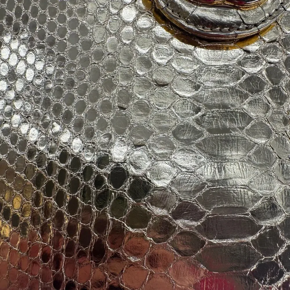 Chanel‎ Gold Metallic Python Clutch Series 19 2014 Full Set Glam